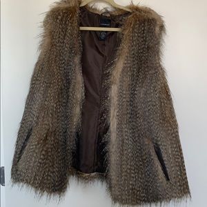 Faux fur vest